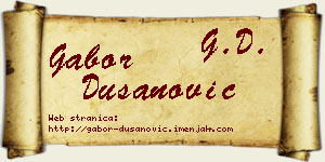 Gabor Dušanović vizit kartica